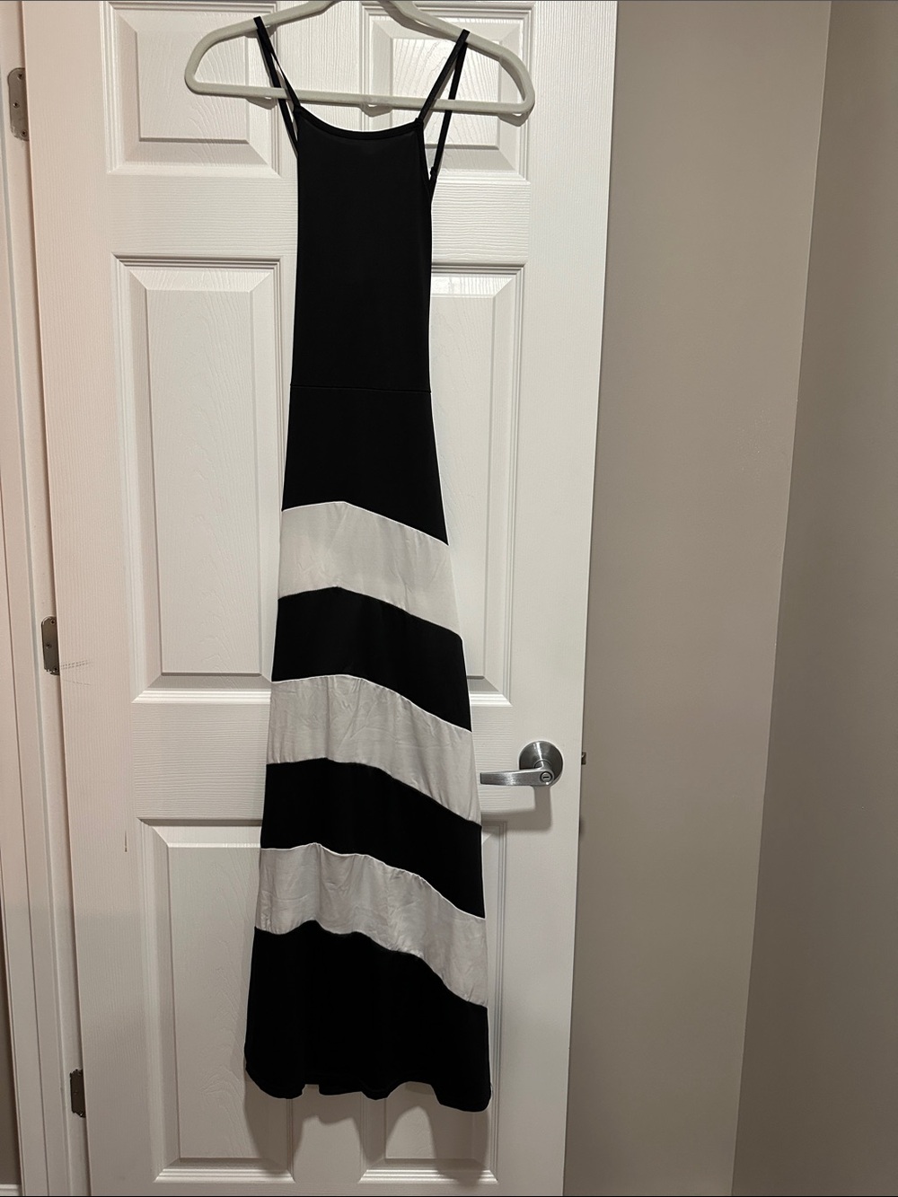 Black and White Striped Maxi Dress - Sleeveless Summer Dress